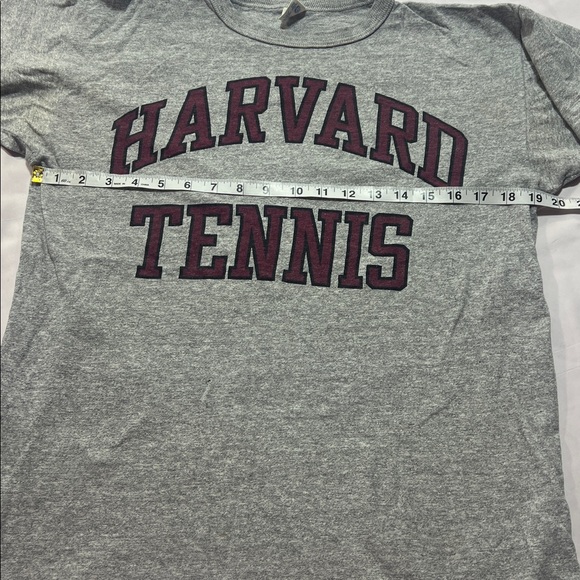 Vintage Champion Harvard Tennis T Shirt Single Stitch Made USA Large - Picture 7 of 9